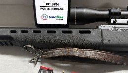 Polícia Militar apreende rifle após disparos de arma de fogo