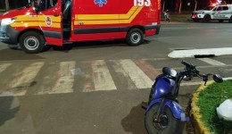 Colisão entre motocicleta e moto elétrica deixa jovem ferido