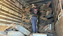 Ecoponto descarta corretamente 100m³ de pneus