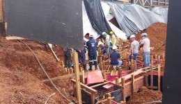 Trabalhador é resgatado com vida após ficar soterrado em obra em Pato Branco