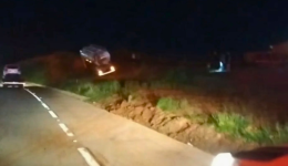 Colisão entre caminhões e carro deixa uma vítima fatal na PRC-280