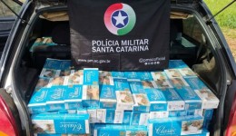 Carga de cigarros contrabandeados é apreendida após perseguição