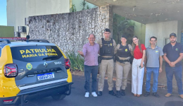 Polícia Militar recebe viatura da Patrulha Maria da Penha