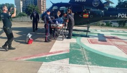 Bebê de 1 mês é transferida por serviço aeromédico