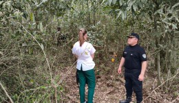 Restos humanos carbonizados são encontrados em área rural