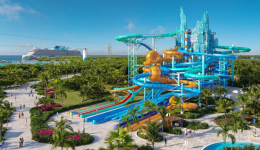 Ilha privativa da Norwegian Cruise Line ganhará parque aquático gigante em 2026