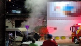 Van é destruída por fogo; suspeita é de incêndio criminoso