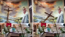 Padre morre após cruz cair sobre ele durante missa transmitida ao vivo