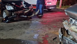Acidente de trânsito mobiliza Corpo de Bombeiros e SAMU