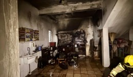 Incêndio atinge revenda de baterias no Centro