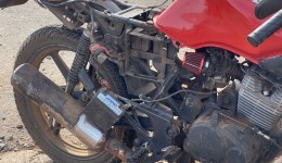 Motociclista fica ferido em acidente na Avenida Arnaldo Busato