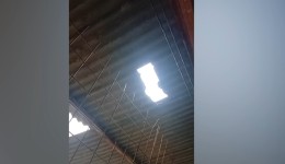 Canil precisa de 14 folhas de eternit após danos causados pela chuva e pelo vento
