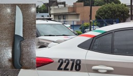 Homem é flagrado com faca de 15 centímetros durante abordagem policial
