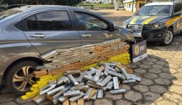PRF apreende 221 kg de maconha e recupera carro roubado que fugiu de abordagem