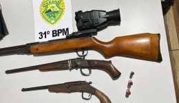 PM encontra arsenal irregular durante atendimento de violência doméstica