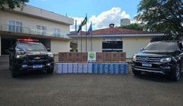 Homem abandona caminhonete carregada com cigarros contrabandeados após fuga da ROTAM