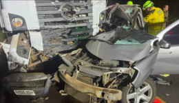 Colisão entre carro e caminhão deixa vítima fatal na SC-283