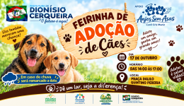 Feirinha de adoção de cães do Anjos Sem Asas, do canil Cris Muniz, será realizada no dia 17 de outubro