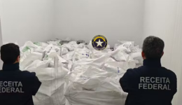 Receita Federal apreende mais de 17 toneladas de barbatanas de tubarão em porto