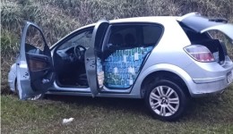 Polícia Militar apreende veículo carregado com cigarros contrabandeados