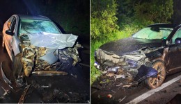 Condutor é socorrido inconsciente após batida entre carros na SC-157