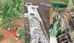 Imagens aéreas mostram estragos após tornado em cidade de SC
