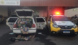 Polícia Militar apreende mais de 300 caixas de desodorantes contrabandeados em Realeza