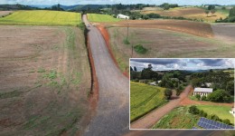 Prefeitura conclui calçamento em frente à Escola da Linha Sede Marina