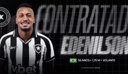 Botafogo anuncia contratação do volante Edenílson, ex-jogador do Grêmio e Internacional