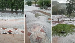 Granizo atinge municípios do Oeste nesta segunda-feira