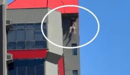 Corpo de Bombeiros salva homem que ameaçava se jogar de edíficio