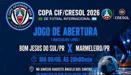 Bom Jesus do Sul e Marmeleiro fazem o jogo de abertura da Copa CIF/Cresol 2026