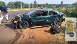 Fuga de 12 km na BR-282 termina com drogas apreendidas e bebê resgatado