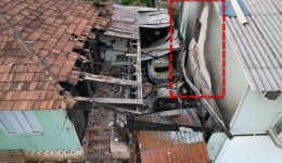 Imprudência com gasolina causa explosão e destrói duas residências