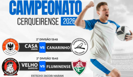 Cerqueirense 2026 movimenta o fim de semana com rodada cheia em várias categorias