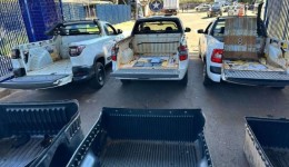 Receita Federal apreende 416 celulares escondidos em fundos falsos na BR-277