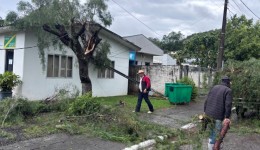 Temporal com vento e granizo causa estragos