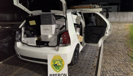 BPFRON apreende veículo com mais de mil garrafas de vinho argentino