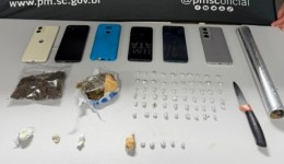 Quatro são presos por tráfico de drogas após monitoramento da PM em Xanxerê