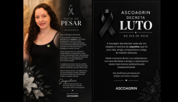 Ascoagrin decreta luto pela morte de Jaqueline Almeida Guedes Eich