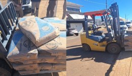 Polícia Militar apreende carga de cimento em ocorrência de descaminho