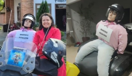 Mulher percorre mais de 2 mil km de moto com ‘marido reborn’ e viraliza nas redes