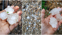 Granizo e rajadas de vento atingem comunidades do interior