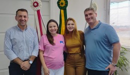 Deputada Ana Campagnolo anuncia R$ 100 mil para reforma dos vestiários do Ginásio Adelino Mangini