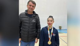 Jovem de 13 anos, conquista ouro na ginástica rítmica do Jesc em São Miguel do Oeste