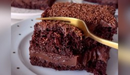 Bolo gelado de brigadeiro molhadinho