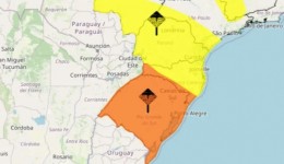 SC entra em alerta laranja de perigo para tempestades com ventos, chuva intensa e granizo