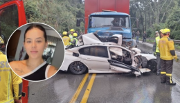 Jovem de 26 anos morre em colisão entre BMW e caminhão na SC-418