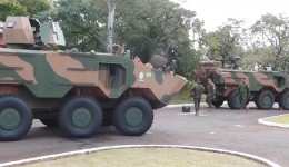 ONU avalia tropas brasileiras em inspeção no 33º Batalhão de Infantaria Mecanizado
