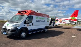 Serviço de transporte inter-hospitalar completa um ano e apoia voo aeromédico